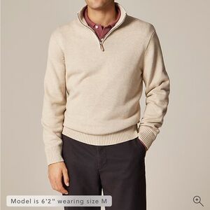 J. Crew Men's Beige Zip-Up Sweater